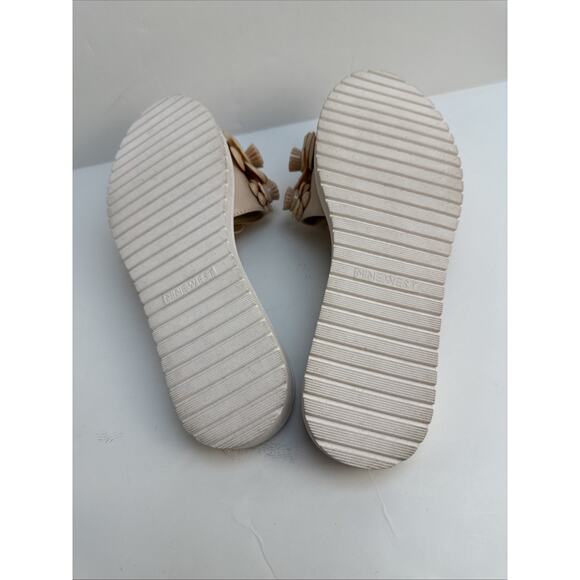 Nine West Womens Relly Open Toe Casual Slide Sandals Beige Size 9 NWB - Picture 8 of 10